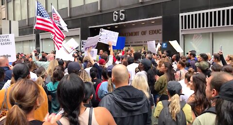 Anti-Mandate Teacher's Rally NYC. Oct. 4, 2021