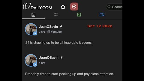 👀 Sep 12 2022 - Juan O Savin > Pay Attention - Heads Up Eyes On 👀