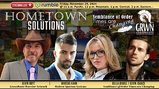 Episode 16: Hometown Solutions [live stream date: 11-29-2024 @ 2 p.m. Eastern]