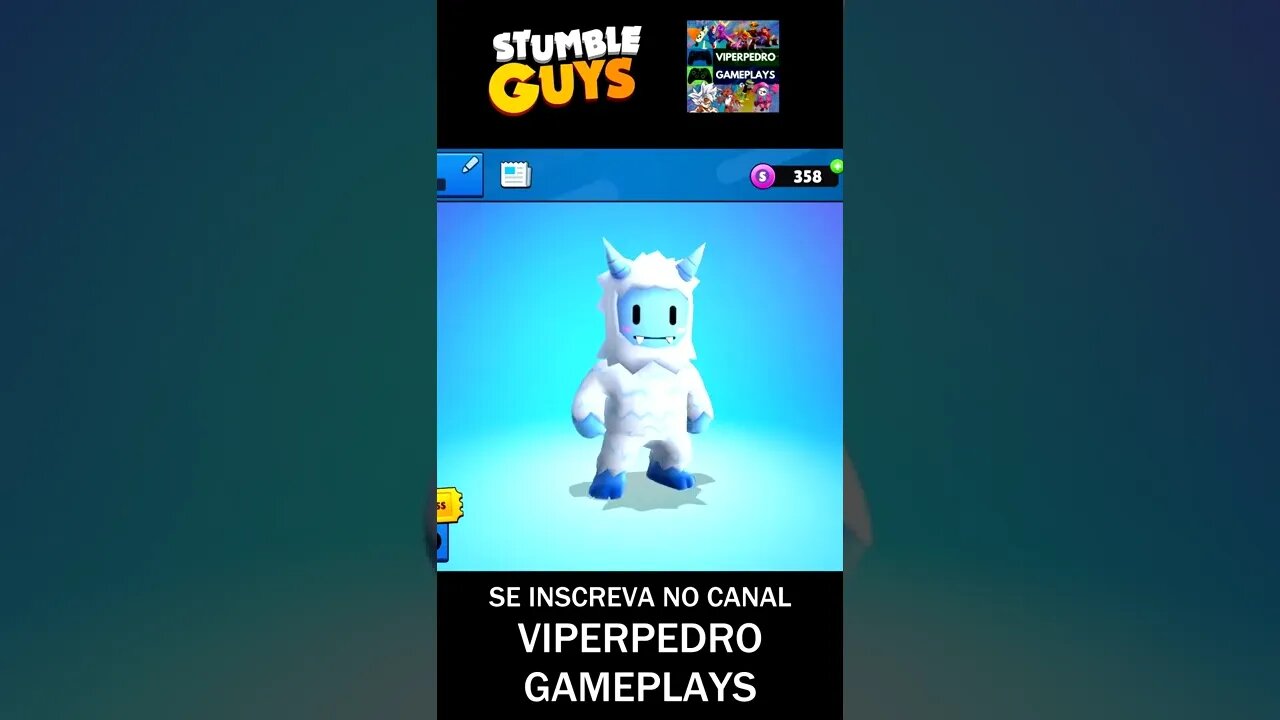 CONSEGUI A INCRÍVEL SKIN DE YETI NO STUMBLE GUYS! #shorts