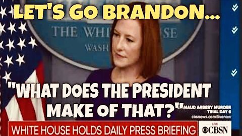 Jen Psaki was asked what Biden thinks about let’s go Brandon 🤣￼