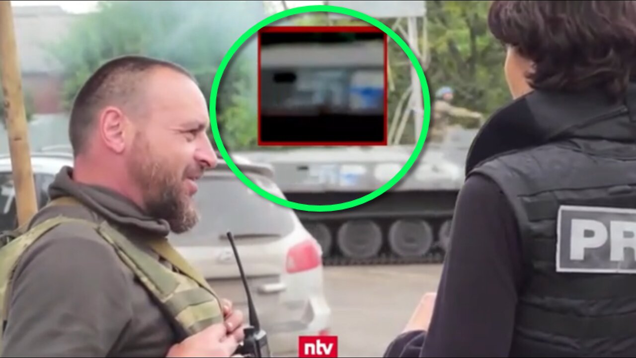 German NTV in Ukraine: Suddenly... Nazi infantry vehicle passed by