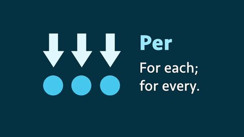 Preposition: Per (meaning, examples, pronunciation)