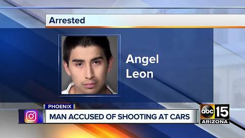 Man accused of shooting at cars in Phoenix