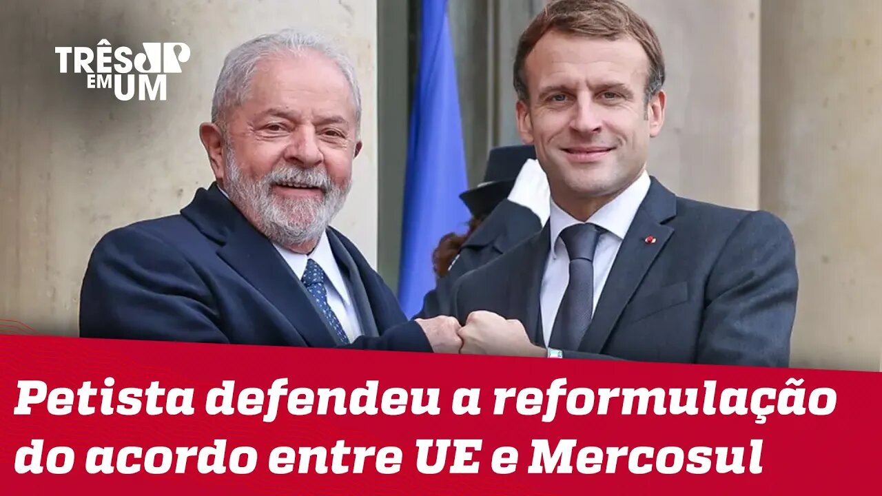Lula tem encontro com Macron no palácio presidencial de Paris
