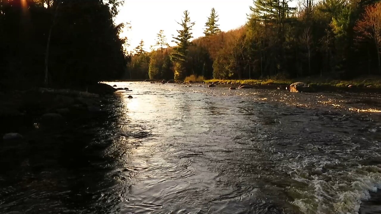 Adirondack Mountains - Sun Setting on the River