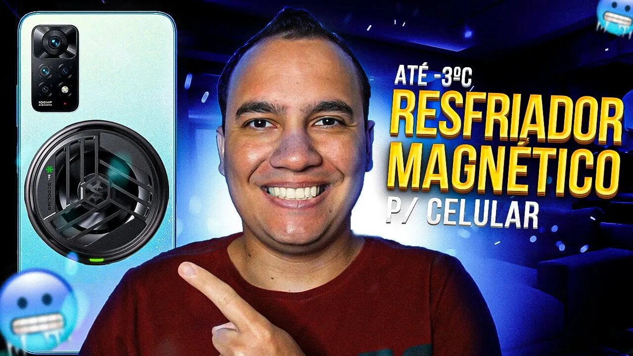 TEMPERATURA EM ATÉ -3ºC! Celular ESQUENTANDO nos GAMES? RESFRIADOR MAGNÉTICO para SMARTPHONE