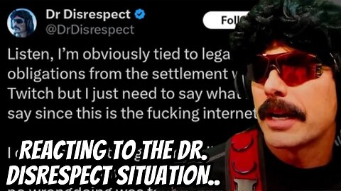 THIS BEHAVIOUR NEEDS TO STOP!! Dr. Disrespect Situation Is Getting Out Of Hand..