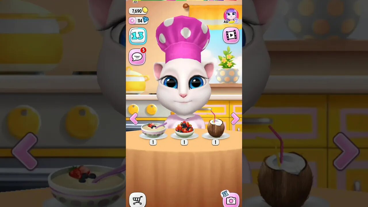 😘💞😋Cutie Angela Is Taking Breakfast 😋#459 | My Talking Angela 2 | #shorts #funwithangela 🤣😂