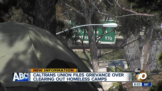 Union files grievance over homeless camp cleanup