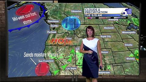 Sunny and very hot for Tuesday