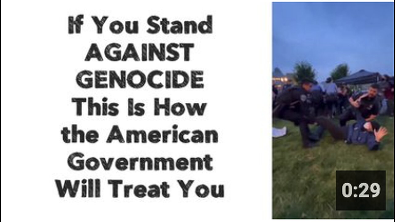 If You Stand AGAINST GENOCIDE This Is How the American Government Will Treat You