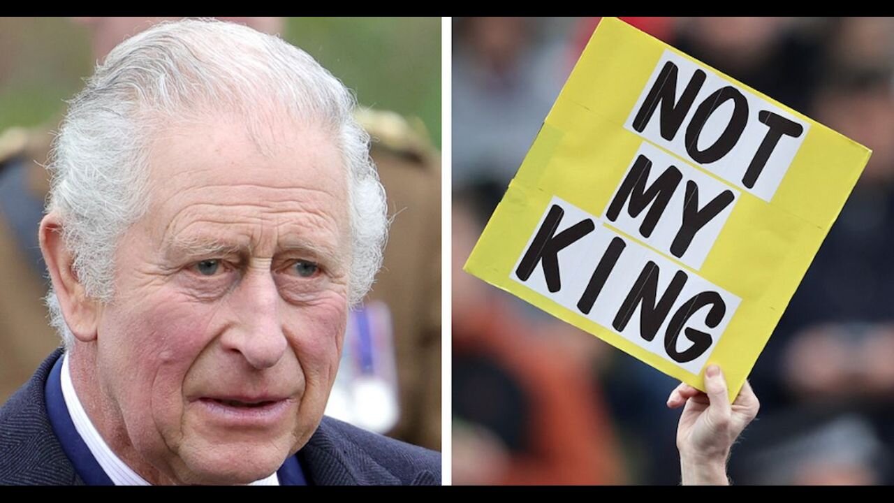 Even the horse was protesting - "NOT MY KING"