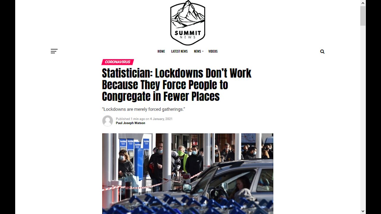 Statistician: Lockdowns Don’t Work - News Minute