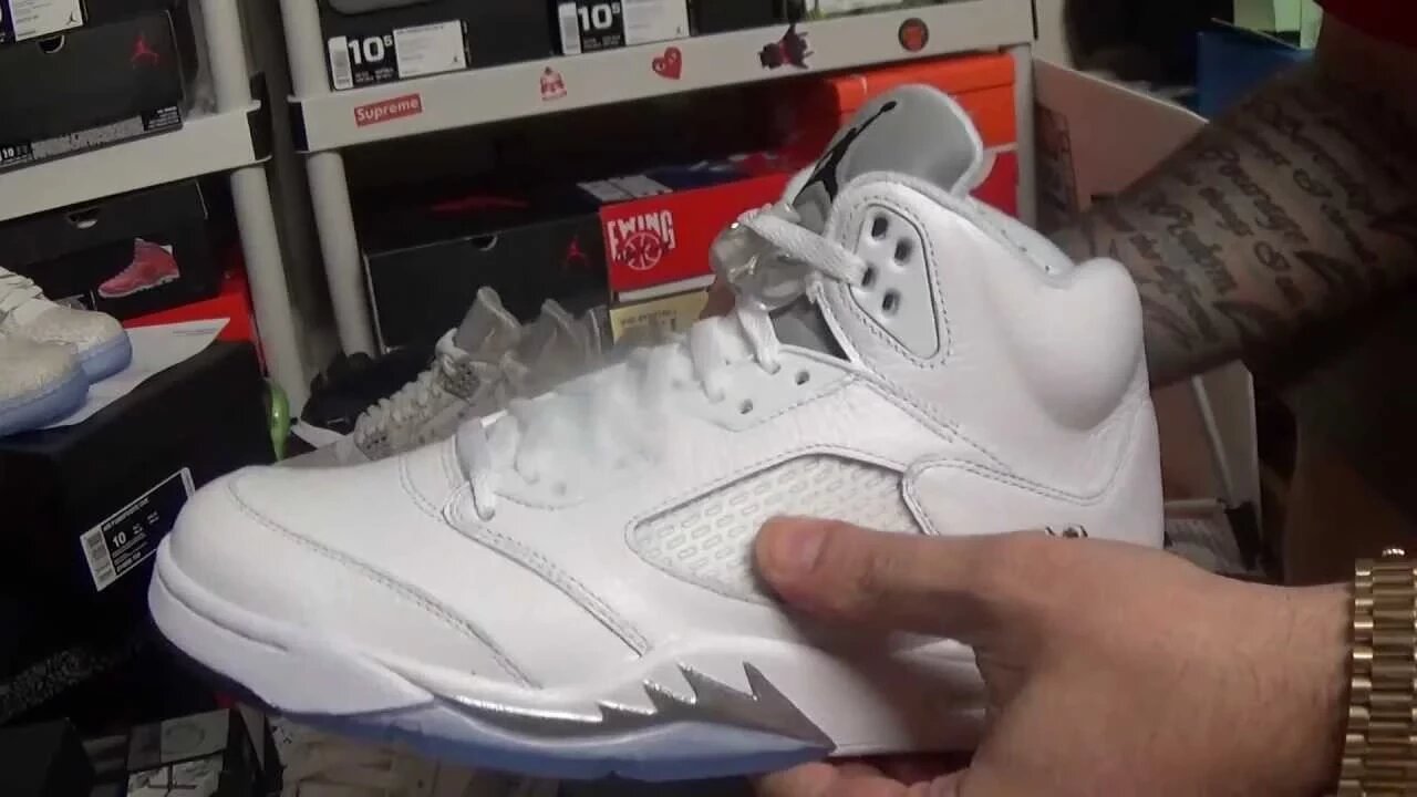 Unboxing "AIR JORDAN 5 RETRO METALLIC SILVER" 30th Anniversary