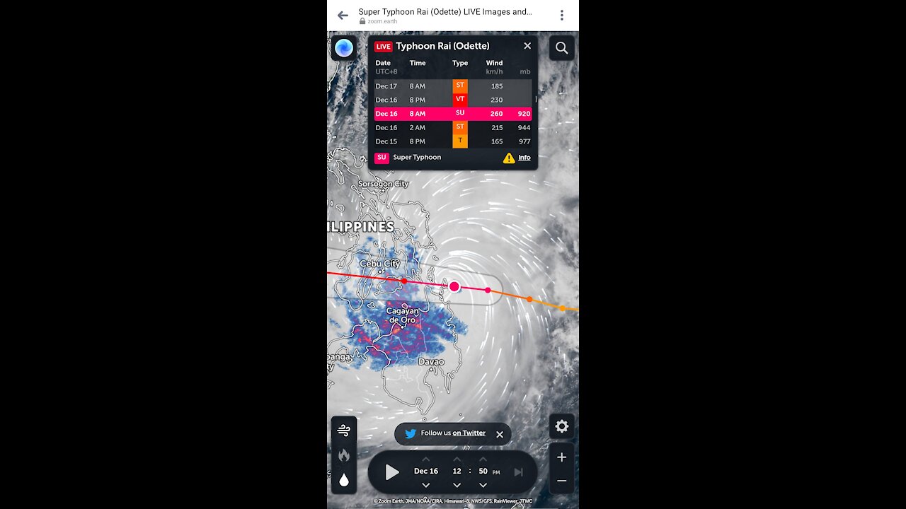 Typhoon Rai (Odette) Hits Cebu City, Philippines