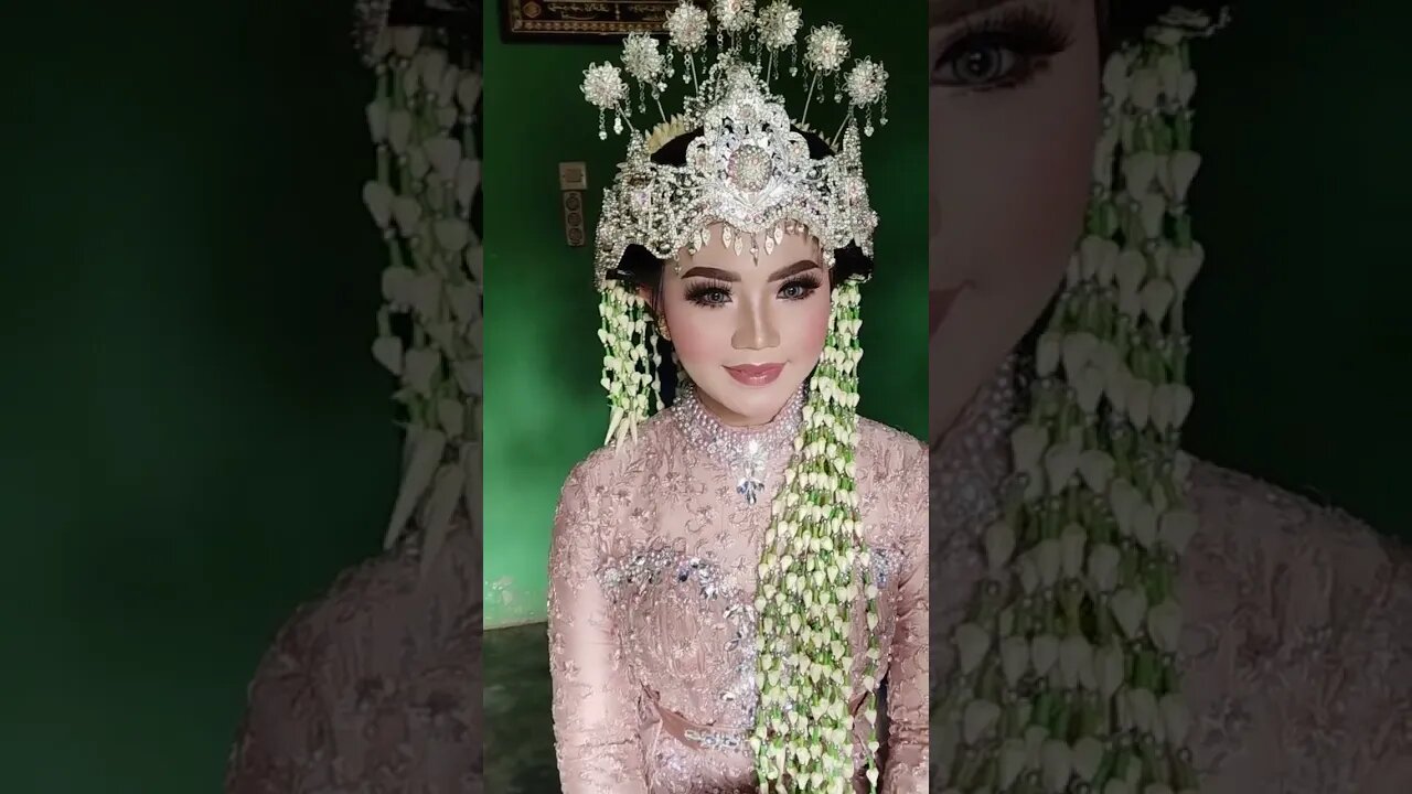 Cantik Pengantin Sumatera Memakai Pakaian Kebaya dan Siger Sunda #shorts #short #shortvideo