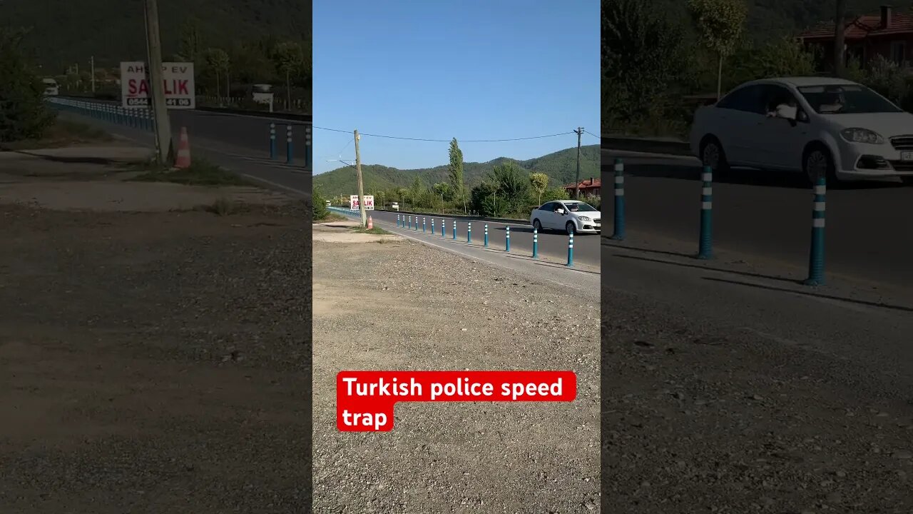 TURKISH POLICE SPEED TRAP Turkey. #turkeytravel #travel