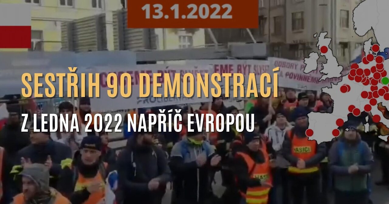 Sestřih 90 demonstrací za život bez podmínek z ledna 2022 napříč Evropou