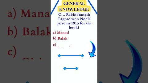 Rabindranath tagore won Noble prize for the book ? #gk #indiagk #shareandlearn