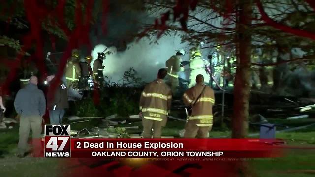 2 dead following fire, explosion at suburban Detroit home