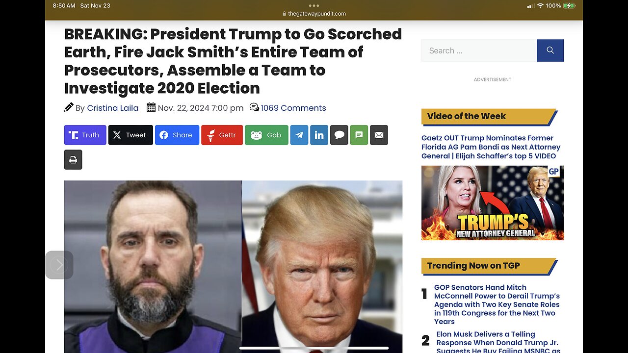 President Trump to Go Scorched Earth, Fire Jack Smith’s Entire Team