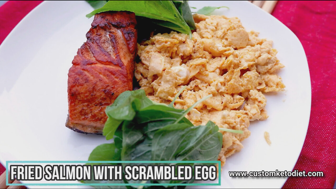 Fried Salmon with Scrambled Egg