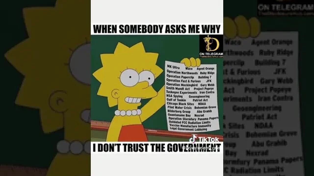 Why I don't trust the Govt TikTok Look up the list.