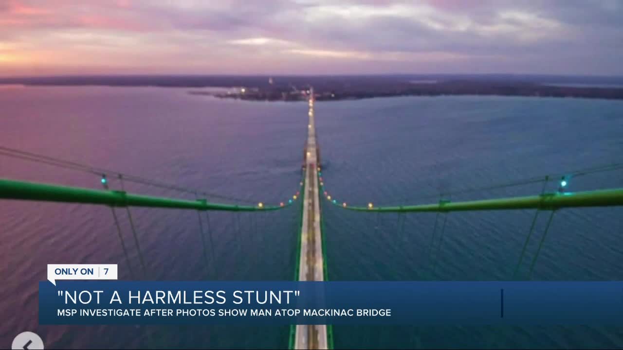 Michigan State Police investigating illegal climbing incident at Mackinac Bridge