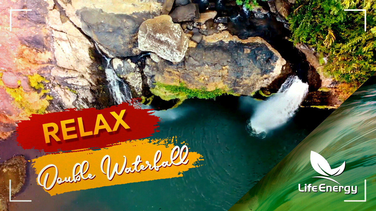 Sounds of nature | Calm and Relax | Wonderful double waterfall