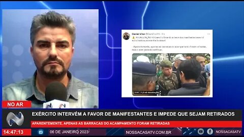 URGENTE Exército intervém a favor de manifestantes e impede que sejam retirados