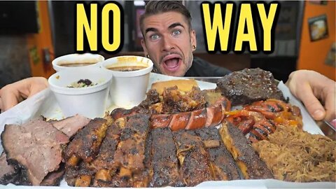 BIGGEST BBQ CHALLENGE IN LAS VEGAS | Brisket, Ribs, Pulled Pork | BBQ Platter