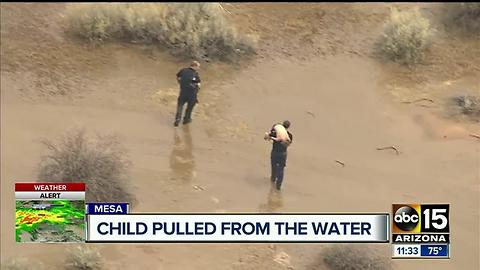 Boy rescued from canal in Mesa