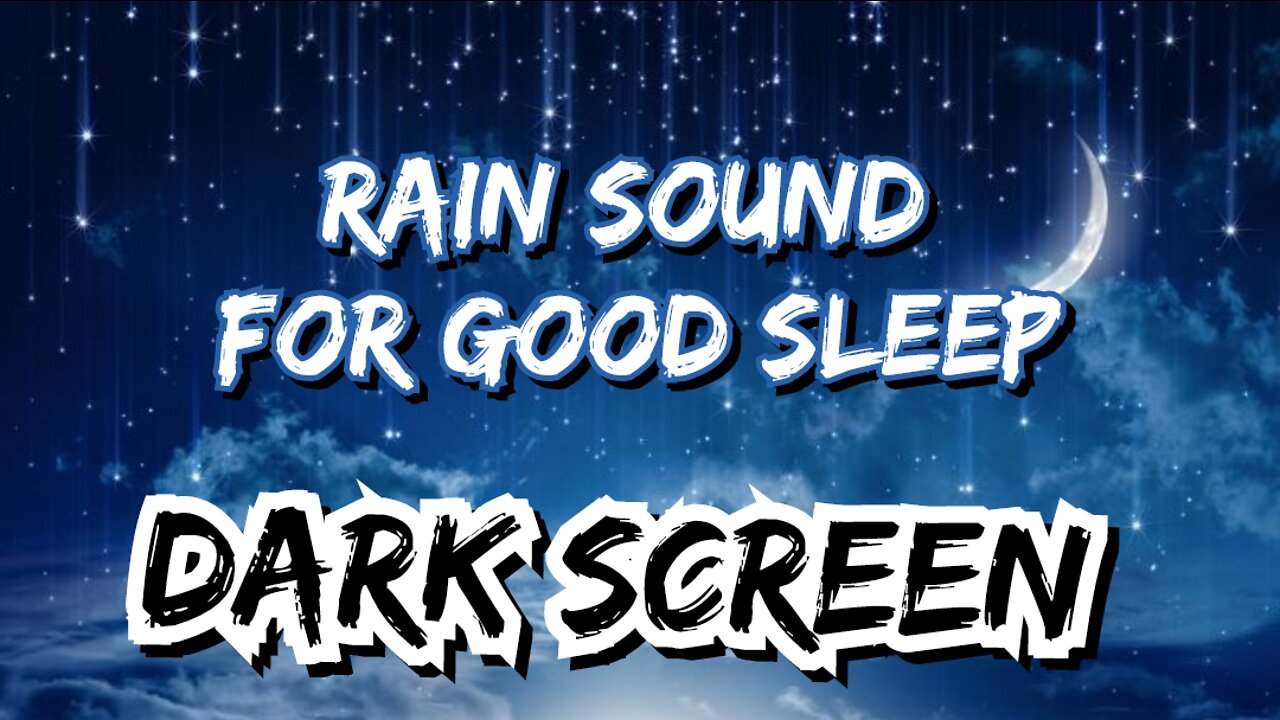 RAIN SOUND FOR DEEP SLEEP! DARK SCREEN to prevent INSOMNIA!