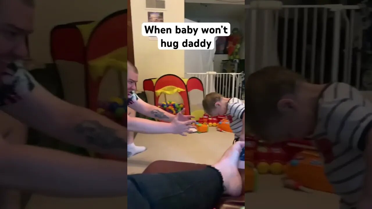 When baby won’t hug daddy #shorts