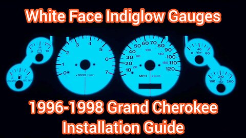 1996-1998 Grand Cherokee White Face Glow Gauges Install (Electro-Lumincent Gauge Faces)