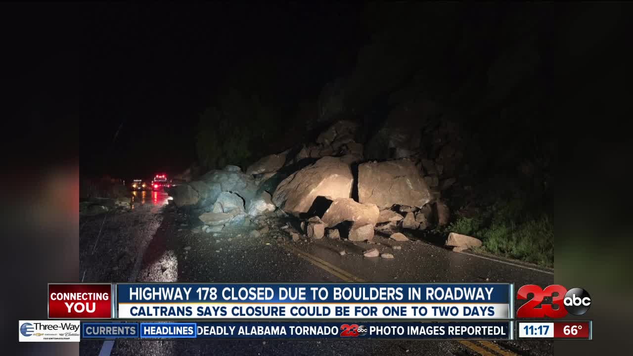 178 closed due to rockslides