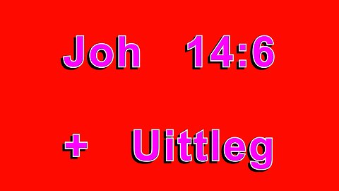 Joh 14:6 - Johannes hoofdstuk 14 vers 6 - #Bijbel #Johannes #Joh14:6