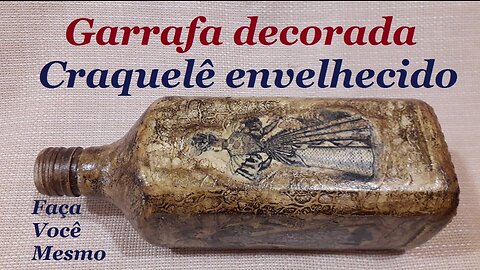 DIY - GARRAFA CRAQUELÊ ENVELHECIDO - CRAQUELÊ COM VERNIZ @lucibuzo ​