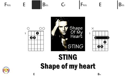 STING Shape of my heart - (Chords & Lyrics like a Karaoke) HD