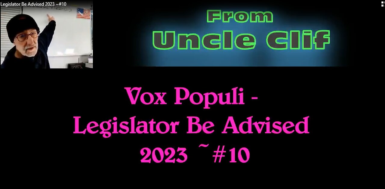 Vox Populi - Legislator Be Advised ..THE FLIP is NEAR! We’re Worried about you!