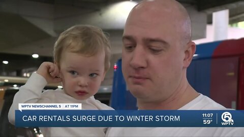 Car rentals surge due to winter storm