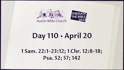 Through the Bible 2022 (Day 110)
