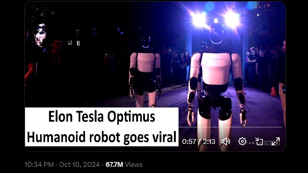 Elon Optimus humanoid robot goes viral