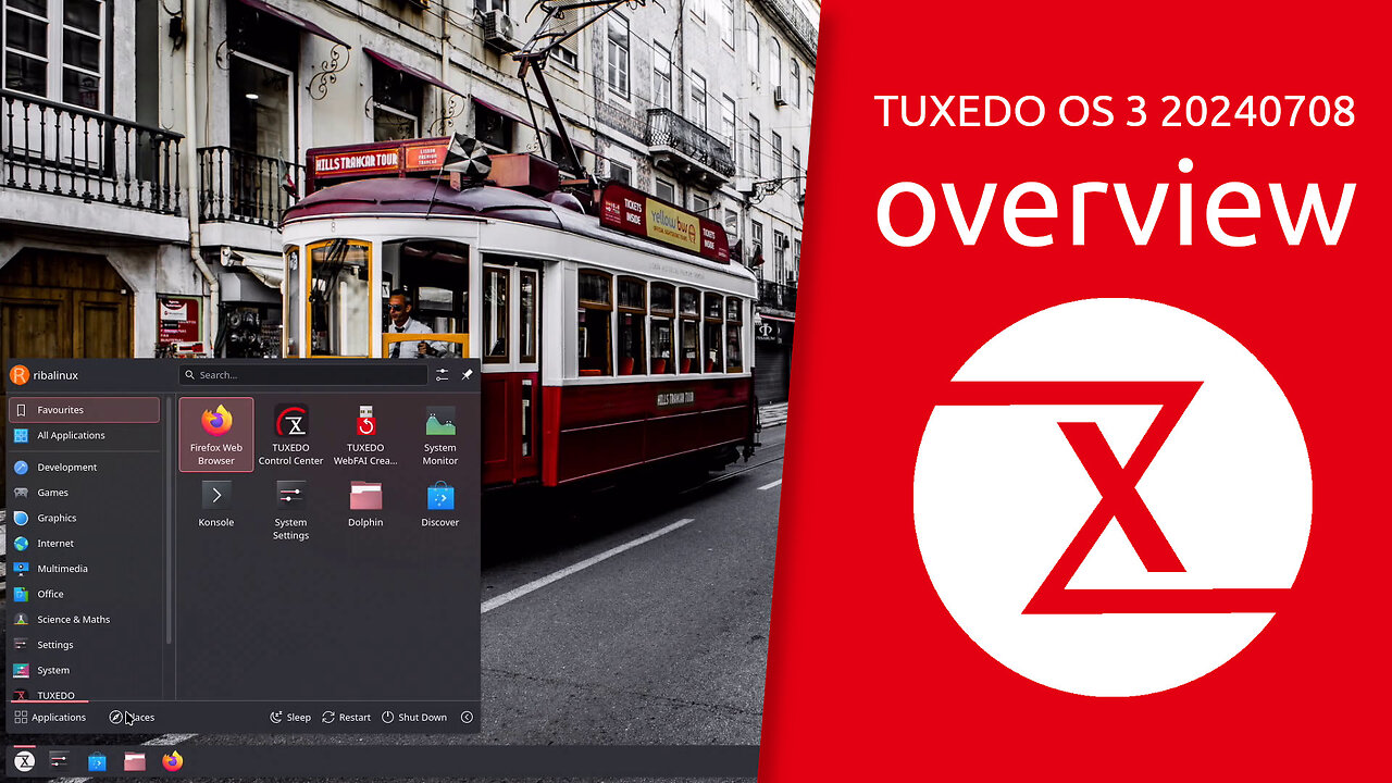 TUXEDO OS 3 20240708 overview | Surf, mail, work or play? Go for it!