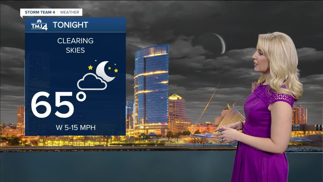 Skies clear tonight, humidity drops, temps in the 60s