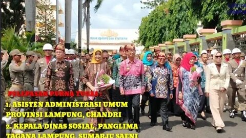 PELEPASAN PURNA TUGAS KADIS SOSIAL SUMARJU SAENI DAN ASISTEN III ADMUM PROVINSI LAMPUNG, CHANDRI