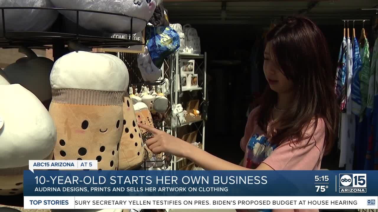 Valley 10-year-old's artwork turns into clothes, growing business