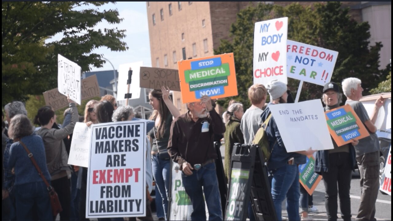 "It's your right to speech, just don't run red light" - Bellingham Co-op Wake Up WA Rally