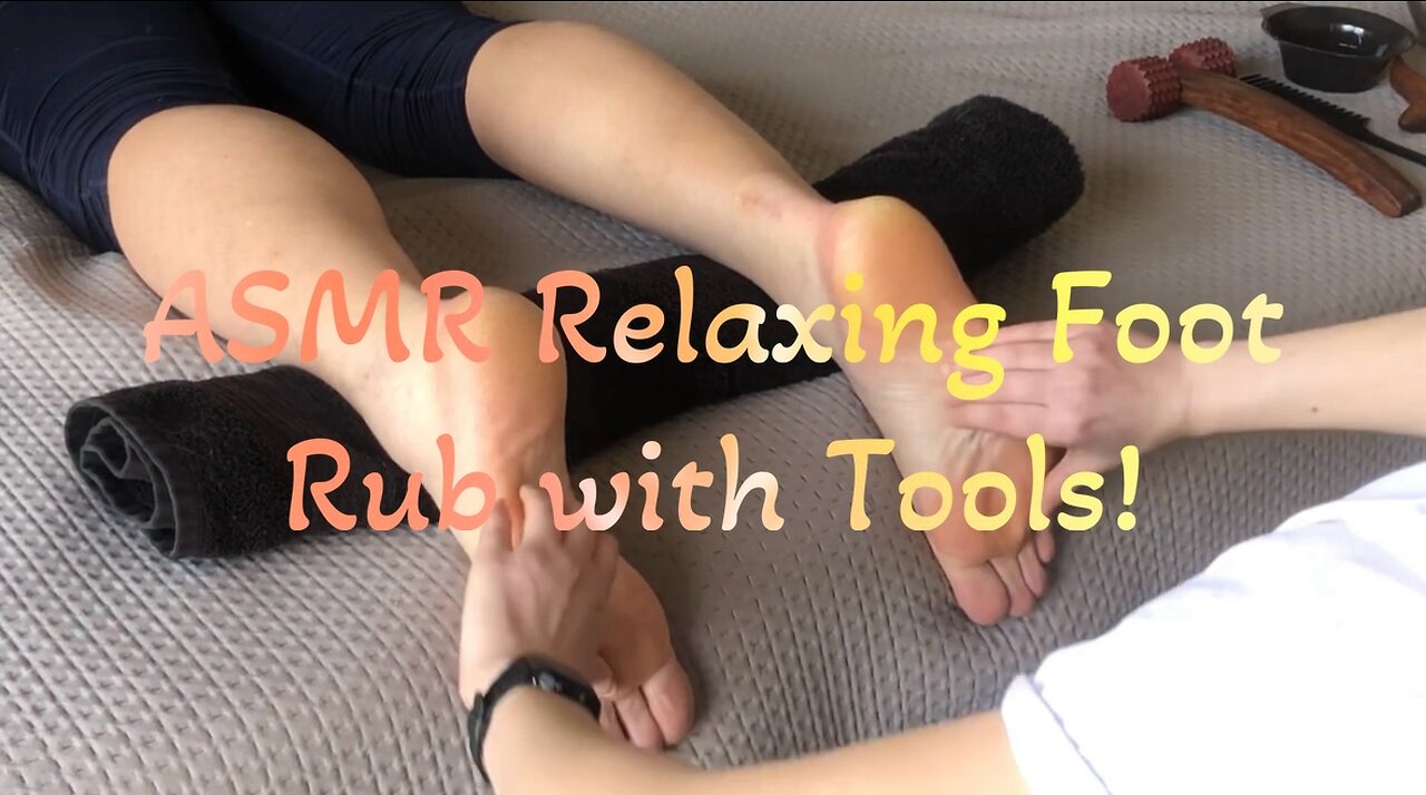 ASMR Foot Scratch with ASMR Tools!